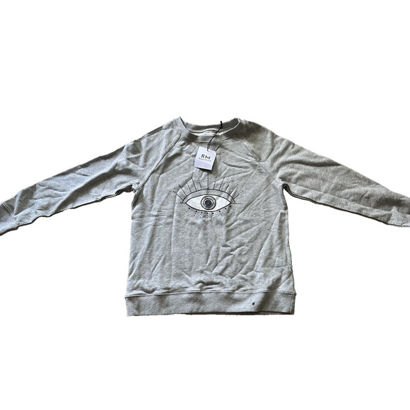 NWT Rebecca Minkoff Women’s Eye Graphic Pullover Sweater, Gray, Size Small - Picture 3 of 8